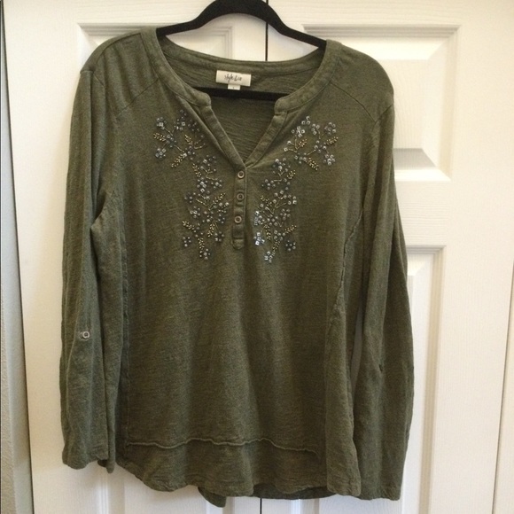 Style & Co. Beaded Shirt, large - Picture 1 of 5